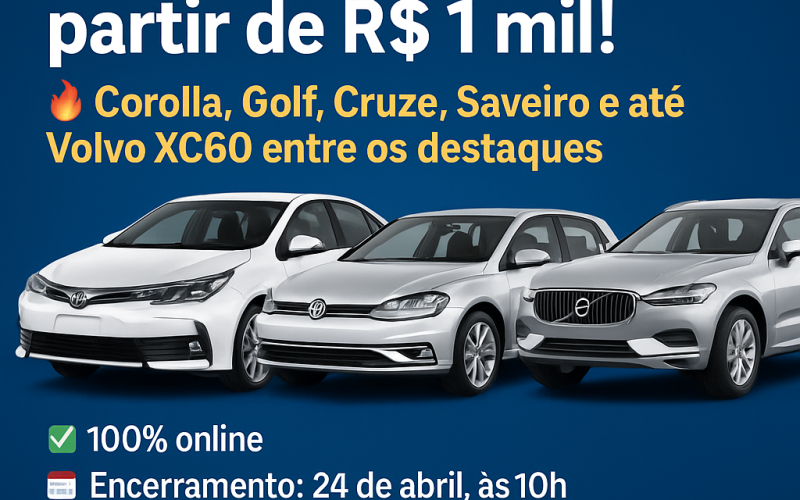 🚨 Leilão da SENAD em parceria com Serpa Leilões traz 67 oportunidades incríveis de veículos com lances baixos! 🚘💥