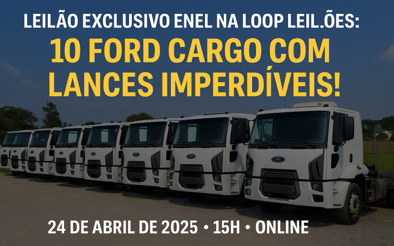 🚚 Leilão Exclusivo ENEL na Loop Leilões: 10 Ford Cargo com lances imperdíveis! ⚡️🔥